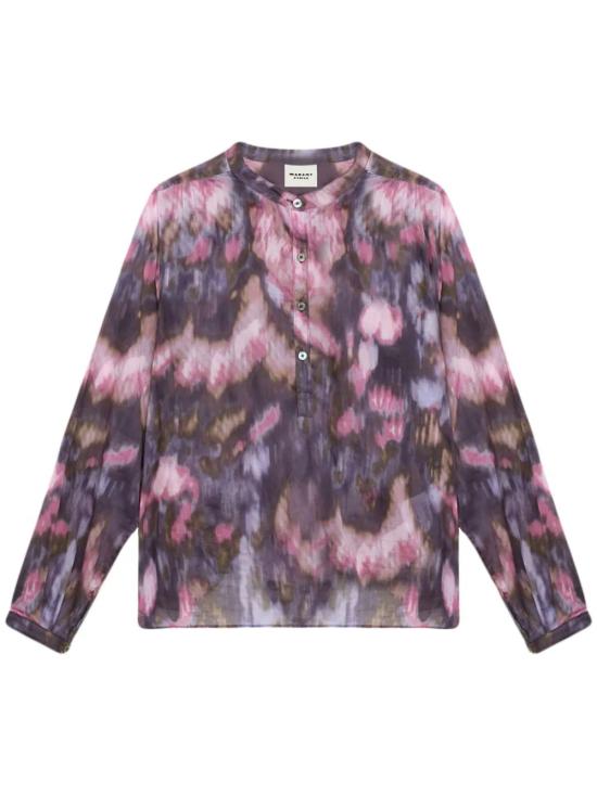 25SS 이자벨마랑에뚜왈 긴팔 티셔츠 HT0029FA B1J07EPELI PURPLE LILAC
