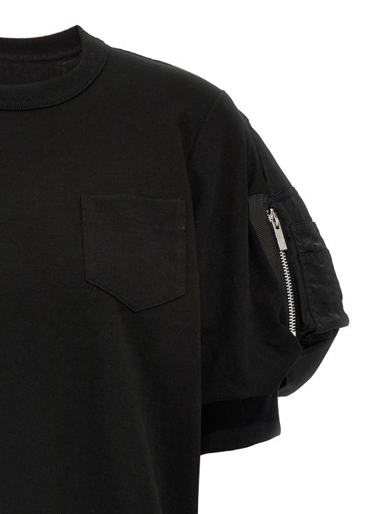 25SS 사카이 반팔 티셔츠 SCW239002 Black - SACAI