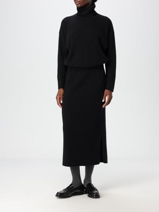 24FW 브루넬로 쿠치넬리 스커트 M16129389 C101 Black - BRUNELLO CUCINELLI