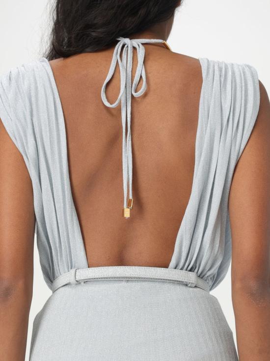 25FW 엘리자베타프랜치 롱 원피스 ABR21 A28 Gnawed Blue - ELISABETTA FRANCHI