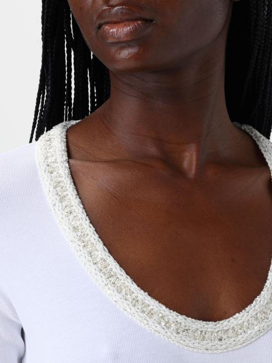 25FW 파비아나 필리피 반팔 티셔츠 JED275F151L454 VR1 White 1 - FABIANA FILIPPI