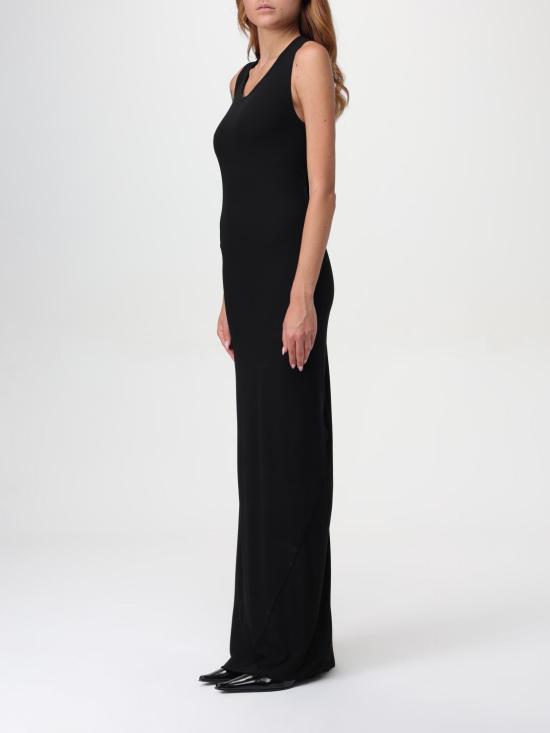 24FW 발렌시아가 롱 원피스 794448TOV05 1000 Black - BALENCIAGA