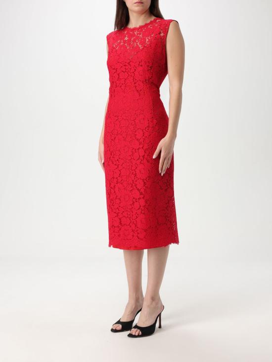 25SS 돌체앤가바나 미디 원피스 F6TJTTHLMII R0026 Burgundy - DOLCE & GABBANA