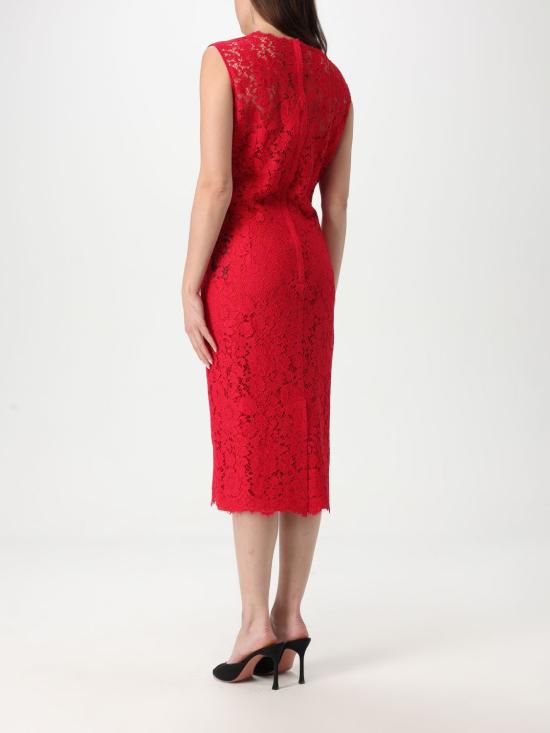 25SS 돌체앤가바나 미디 원피스 F6TJTTHLMII R0026 Burgundy - DOLCE & GABBANA