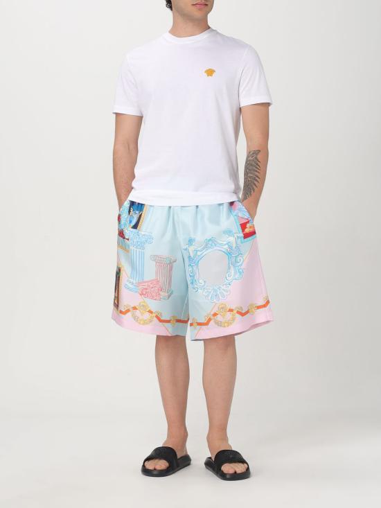 25FW 베르사체 반팔 티셔츠 10084811A08489 1W000 White - VERSACE