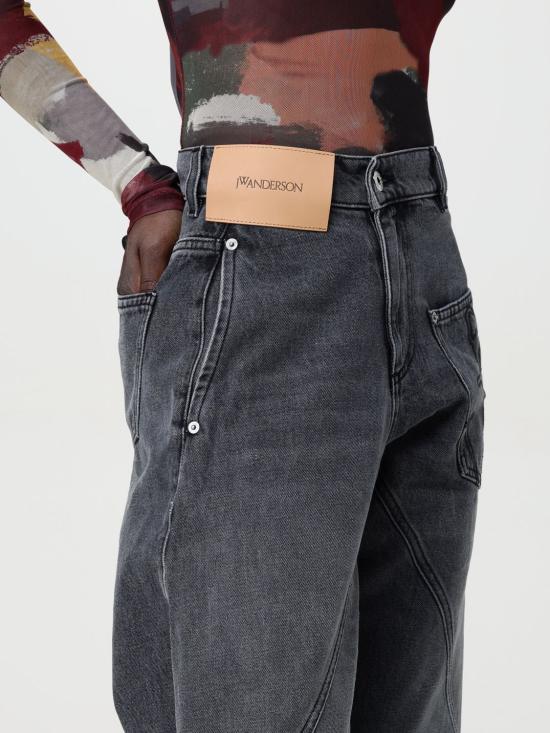 25FW JW앤더슨 트위스트 워크웨어 진 DT0102PG1745 929 Black - JW ANDERSON