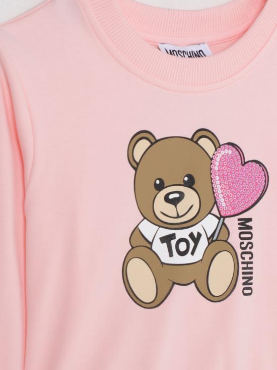 25SS [키즈] 모스키노 풀오버 HDF066LDA00 50209 Pink - MOSCHINO