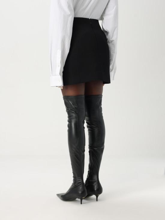 25FW 발렌시아가 숏 스커트 814084TPT24 1000 Black - BALENCIAGA