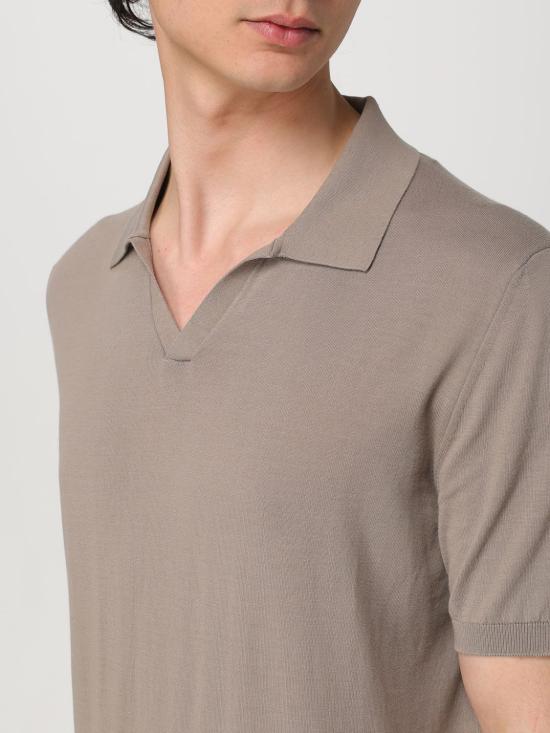 25SS 꼬르넬리아니 폴로 티셔츠 25M5152525150 042 Brown - CORNELIANI