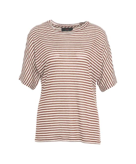 25SS 페트레이 반팔 티셔츠 PED5343 99012278 RI004 Bianco marrone