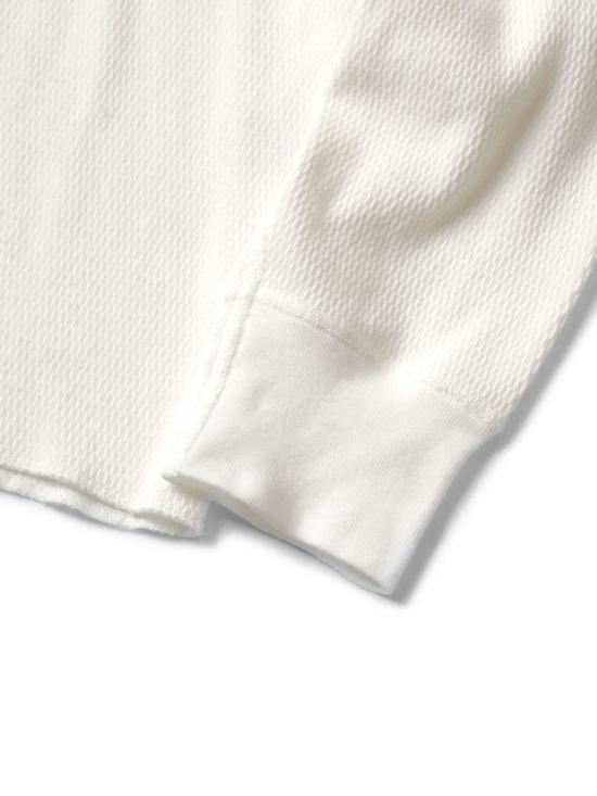  캐피탈 긴팔 티셔츠 카피탈 와플 저지 롱슬리브 티셔츠 화이트 - KAPITAL