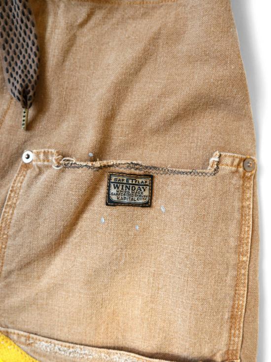  캐피탈 숏팬츠 Kapital Canvas W 니 이지 쇼츠 골드 - KAPITAL