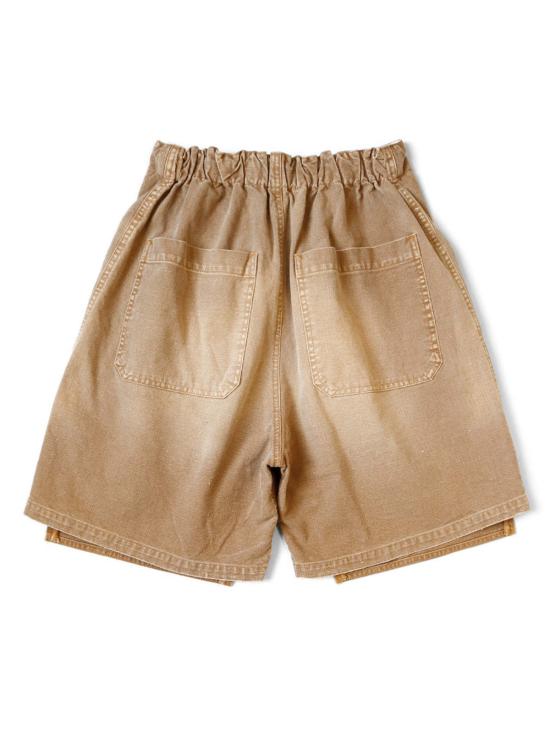  캐피탈 숏팬츠 Kapital Canvas W 니 이지 쇼츠 골드 - KAPITAL