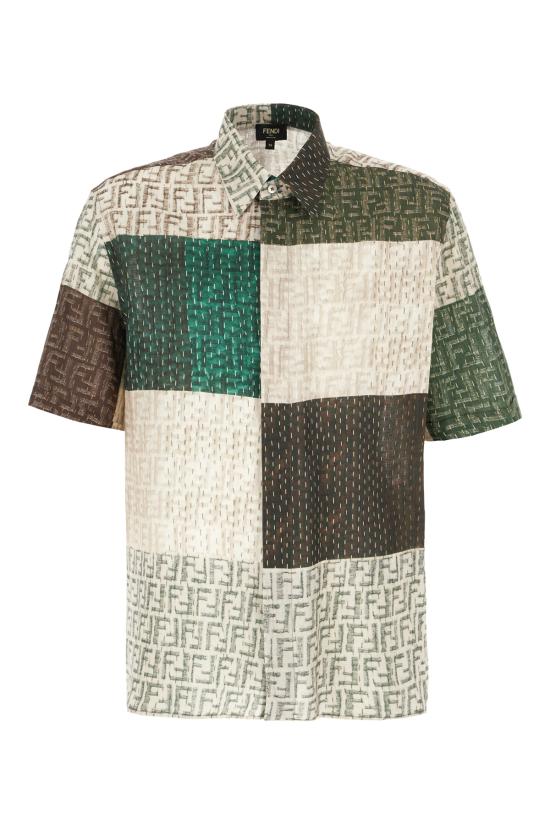 25SS 펜디 반팔 셔츠 FS0795AU73 F1RFY PECAN JUNGLE