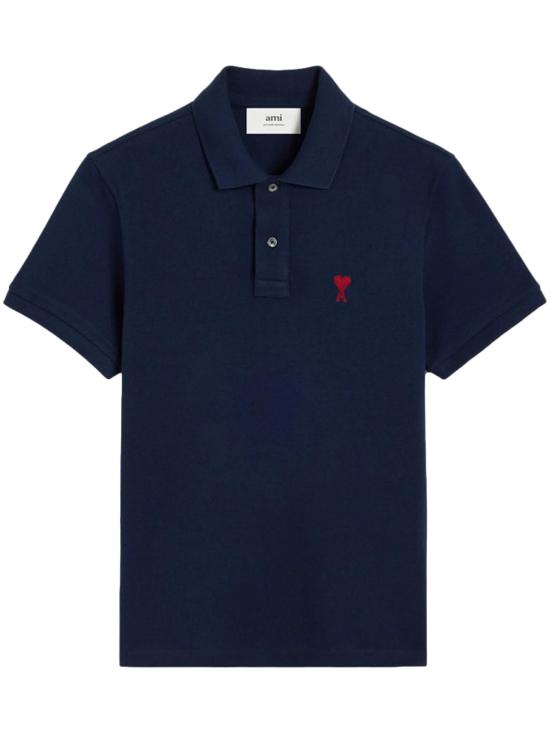 26SS 아미 스몰 하트 로고 폴로 티셔츠 BFUPL001760 430 BLEU NUIT