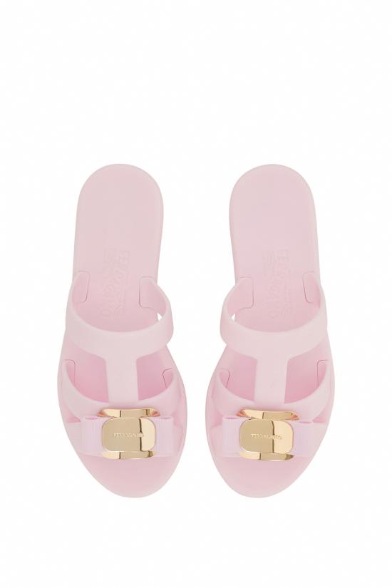  살바토레 페라가모 뉴 바라 플레이트 스트랩 슬라이드 01J325 779975 LIGHT PINK DOM - SALVATORE FERRAGAMO