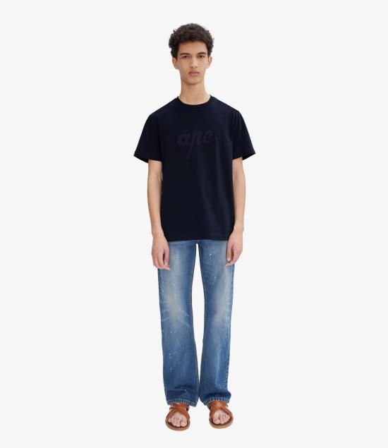 25SS 아페쎄 반팔 티셔츠 COHGSM26504IAK DARK NAVY DOM - A.P.C.