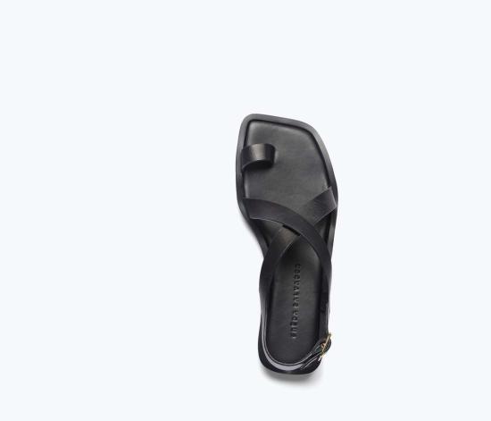  프레다 살바도르 샌들 팩스턴  블랙 송아지 - FREDA SALVADOR