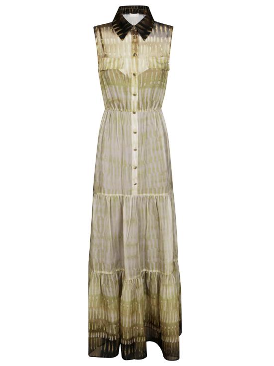 25SS 리우조 롱 원피스 WA5031TS079 M9549 M9549 GREEN FANTASY