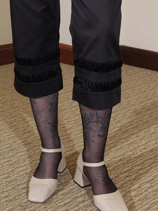  하이 스트레이트 팬츠 알라라 트라우저 블랙 - HAI