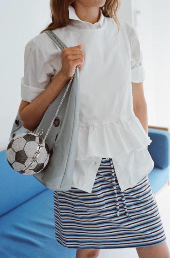  바움 운드 페르드가르텐 숏 스커트 Baum Und Pferdgarten Javaanna 스커트 웨지우드 스트라이프