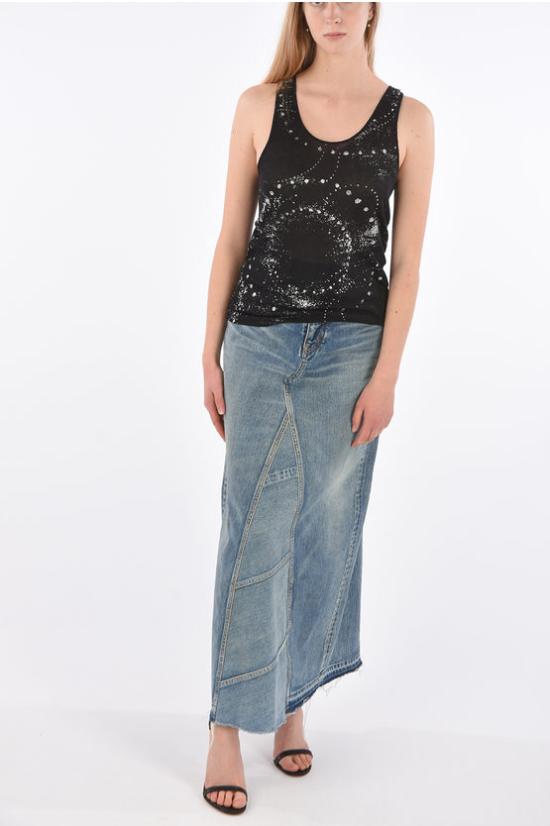  생로랑 민소매 티셔츠 BMK 603277 YB0I2 1081 Black - SAINT LAURENT