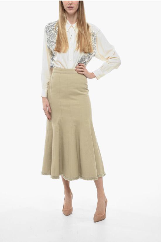  막스마라 롱 스커트 2311010332600 003 Beige - MAX MARA