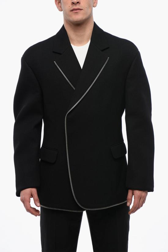  오프화이트 수트 자켓 OMEN076F23 FAB002 1010 Black