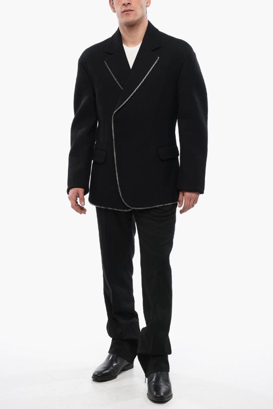  오프화이트 수트 자켓 OMEN076F23 FAB002 1010 Black - OFF WHITE