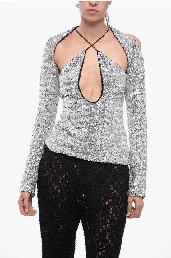  디 아티코 긴팔 티셔츠 236WCT206 E071 002 Silver