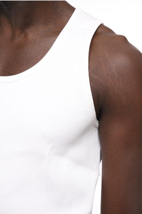  보테가베네타 코튼 민소매 티셔츠 715042V2I50 9071 White - BOTTEGA VENETA