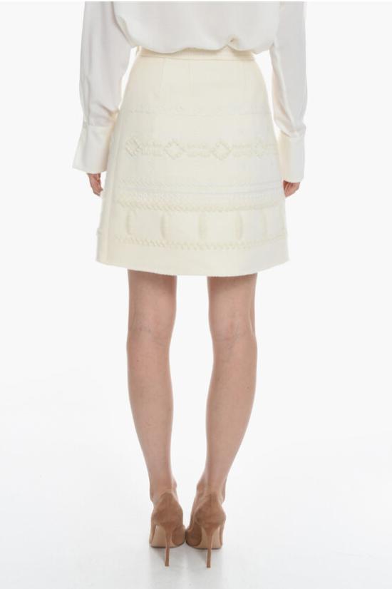  에르마노 설비노 숏 스커트 D372O734DDT14800 Beige - ERMANNO SCERVINO