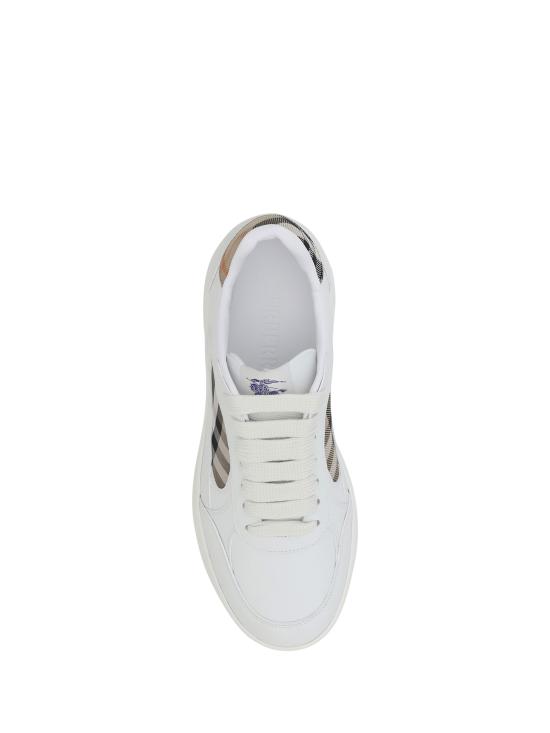 26SS 버버리 레더 체크 테라스 스니커즈 8108649 A1464 WHITE - BURBERRY