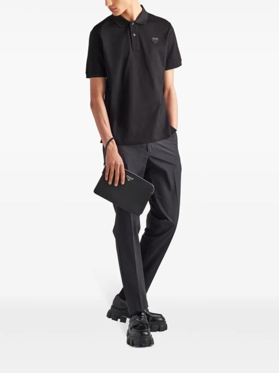  프라다 폴로 티셔츠 UJN444SWEOXGS black - PRADA