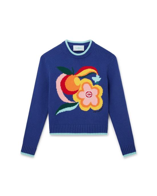  카사블랑카 스웨터 CSBW3FRST003BL BLUE DOM