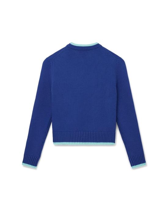  카사블랑카 스웨터 CSBW3FRST003BL BLUE DOM - CASABLANCA