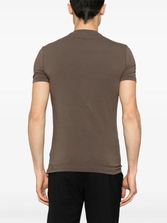  에르메네질도제냐 반팔 티셔츠 N3M201800 olive brown - ERMENEGILDO ZEGNA