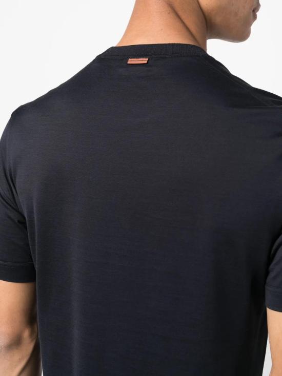  에르메네질도제냐 반팔 티셔츠 UB386A5B718 black - ERMENEGILDO ZEGNA