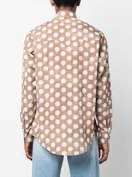  이알엘 긴팔 셔츠 ERL06B012BROWNPOLKADOT DOM