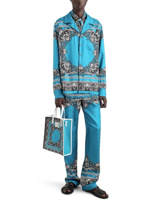  돌체앤가바나 긴팔 셔츠 G5IF1TGI927 cyan - DOLCE & GABBANA