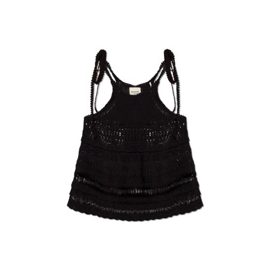  이자벨마랑 민소매 티셔츠 PU0364FAB1L04E01BK DOM