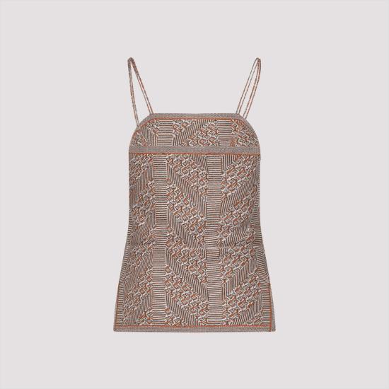 25SS 발렌티노 가라바니 민소매 티셔츠 6B0KM05Y99E 9QE GINGER ORANGE GOLD - VALENTINO GARAVANI