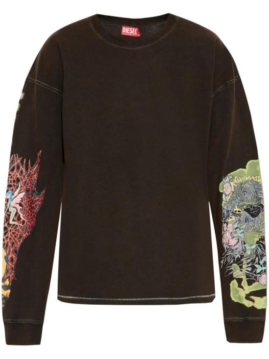  디젤 긴팔 티셔츠 A162160DRAM coffee