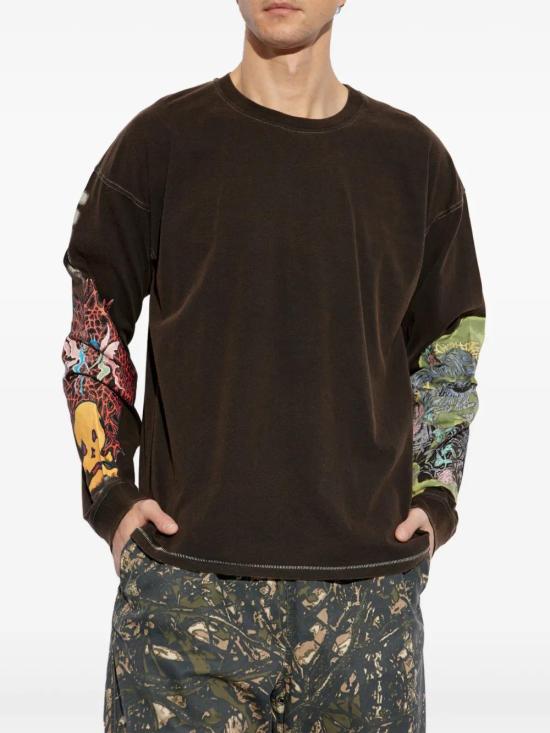  디젤 긴팔 티셔츠 A162160DRAM coffee - DIESEL