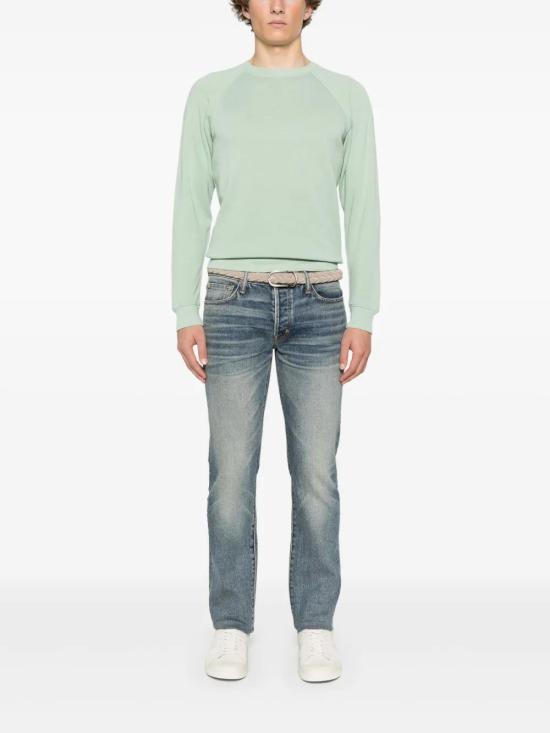  톰포드 긴팔 티셔츠 JCL019JMC021S24 lime - TOMFORD