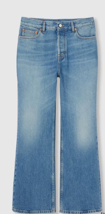 25SS 구찌 플레어 크롭 데님 팬츠 817989 XDC8T 4011