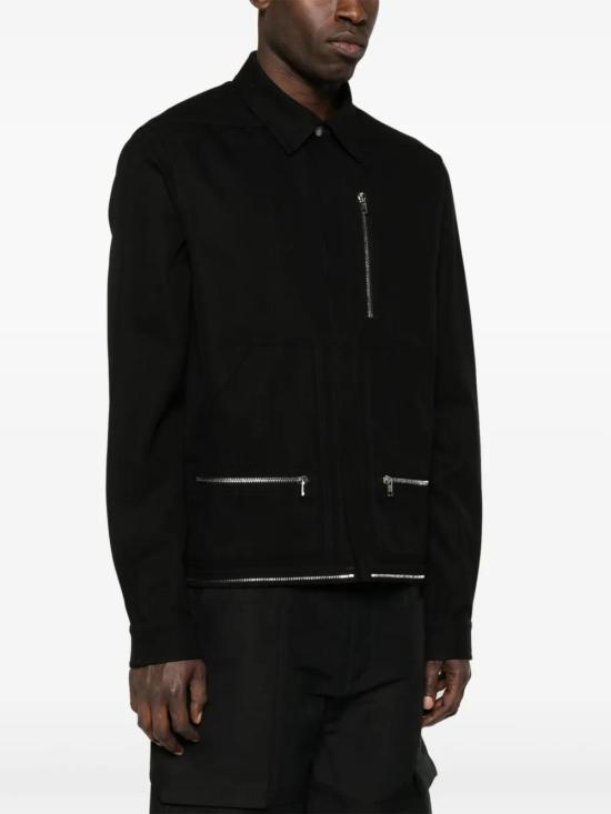  릭 오웬스 긴팔 셔츠 RL01E5220CTES black - RICK OWENS