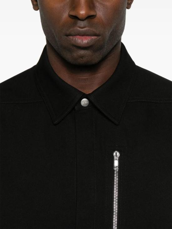  릭 오웬스 긴팔 셔츠 RL01E5220CTES black - RICK OWENS