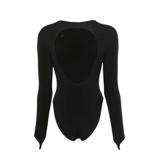 25SS 안드레아 아다모 바디수트 티셔츠 PS25464300 004 Black - ANDREA ADAMO