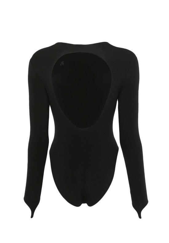 25SS 안드레아 아다모 바디수트 티셔츠 PS25464300 004 Black - ANDREA ADAMO